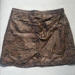 Free People fake out vegan leather skirt